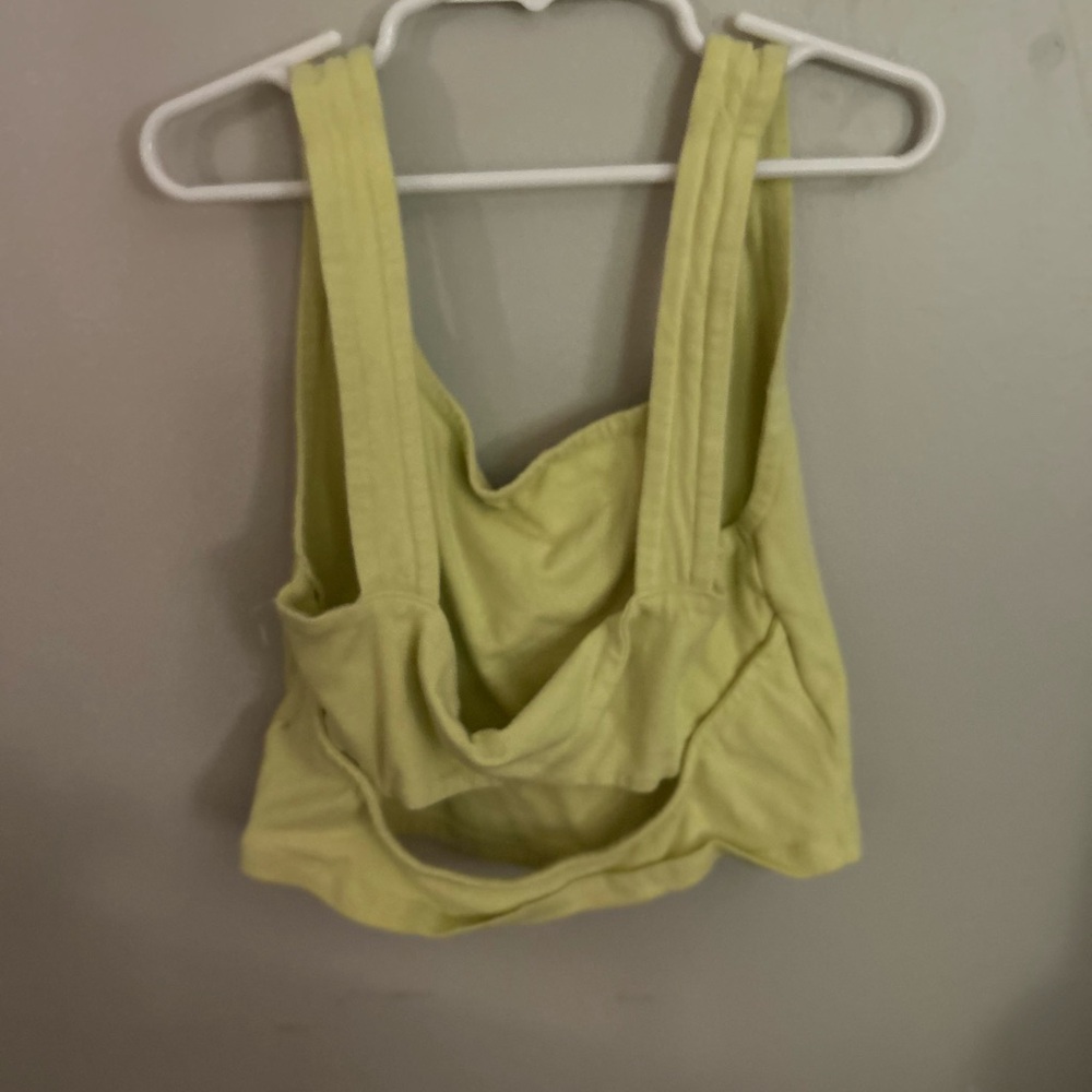 Arie yellow tank top with crossed back